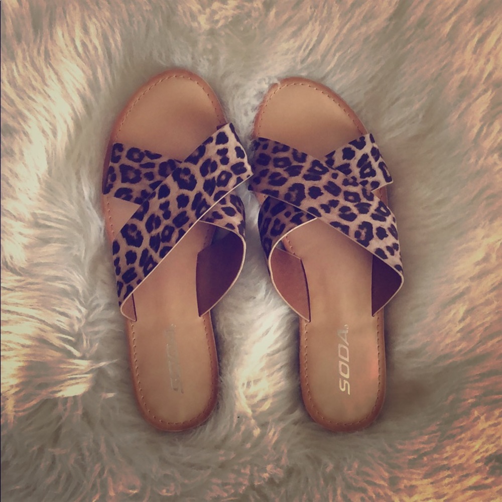 Brand new leopard sandals